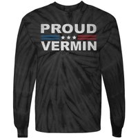 Proud Vermin Vintage Us Flag Tie-Dye Long Sleeve Shirt