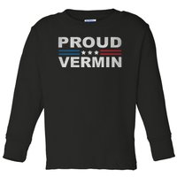 Proud Vermin Vintage Us Flag Toddler Long Sleeve Shirt