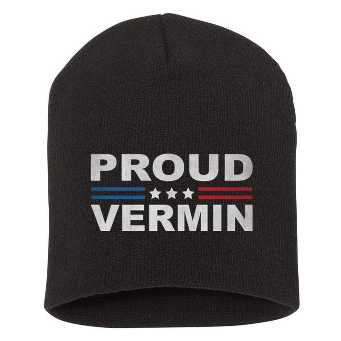 Proud Vermin Vintage Us Flag Short Acrylic Beanie