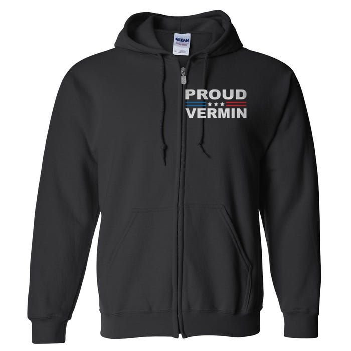 Proud Vermin Vintage Us Flag Full Zip Hoodie