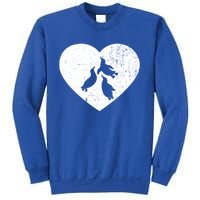 Penguin Vintage White Heart Animal Lover Valentines Day Gift Sweatshirt