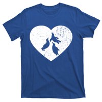 Penguin Vintage White Heart Animal Lover Valentines Day Gift T-Shirt