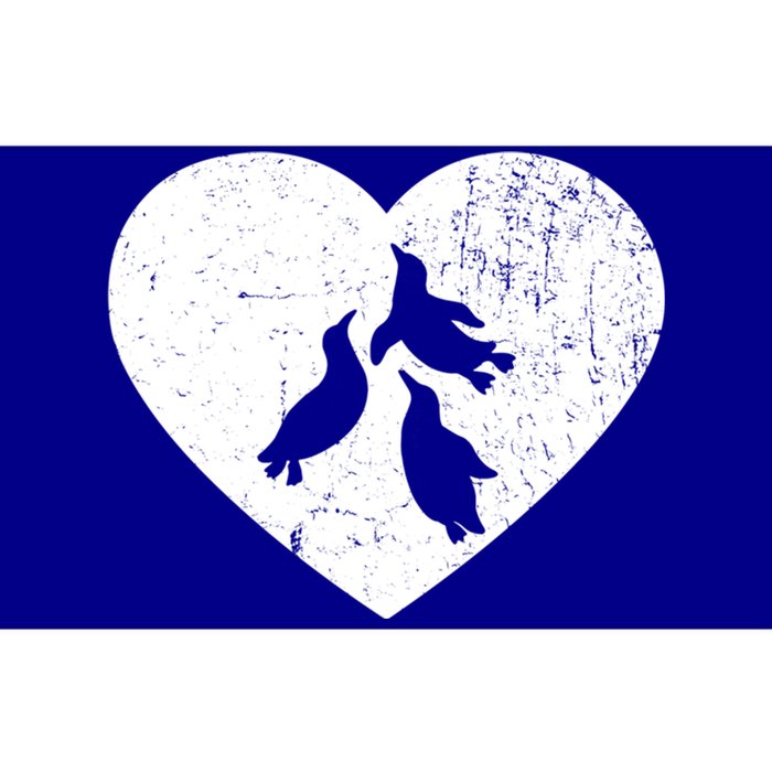 Penguin Vintage White Heart Animal Lover Valentines Day Gift Bumper Sticker