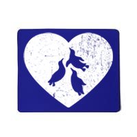 Penguin Vintage White Heart Animal Lover Valentines Day Gift Mousepad