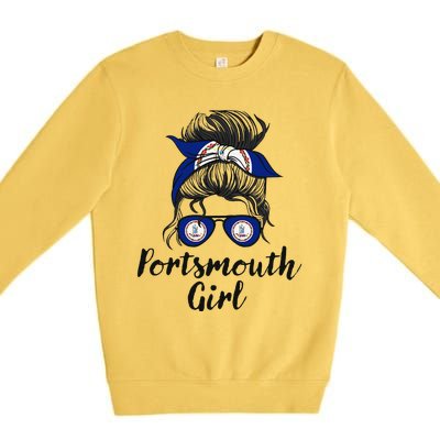 Portsmouth Virginia Women Girl Premium Crewneck Sweatshirt