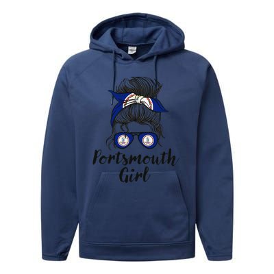 Portsmouth Virginia Women Girl Performance Fleece Hoodie