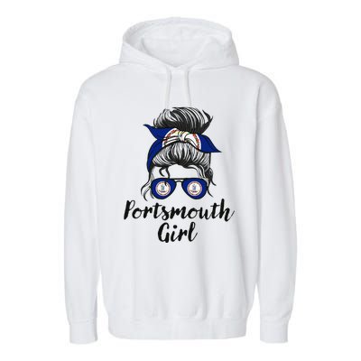 Portsmouth Virginia Women Girl Garment-Dyed Fleece Hoodie