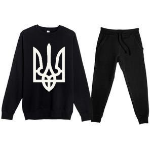 President Volodymyr Zelensky Ukrainian Trident Zelenskyy Premium Crewneck Sweatsuit Set