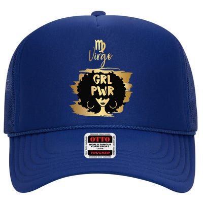 Power Virgo Zodiac Gift High Crown Mesh Back Trucker Hat