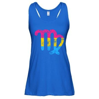 Pansexual Virgo Zodiac Sign Vintage Pansexual Pride Flag Gift Ladies Essential Flowy Tank