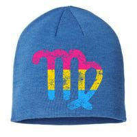 Pansexual Virgo Zodiac Sign Vintage Pansexual Pride Flag Gift Sustainable Beanie