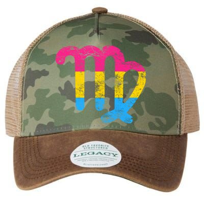 Pansexual Virgo Zodiac Sign Vintage Pansexual Pride Flag Meaningful Gift Legacy Tie Dye Trucker Hat