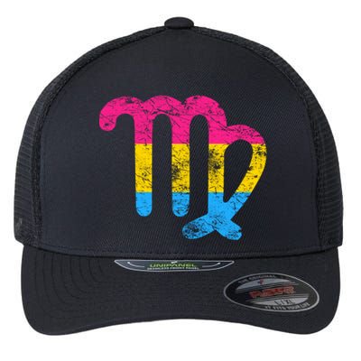 Pansexual Virgo Zodiac Sign Vintage Pansexual Pride Flag Meaningful Gift Flexfit Unipanel Trucker Cap