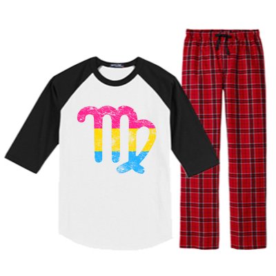 Pansexual Virgo Zodiac Sign Vintage Pansexual Pride Flag Meaningful Gift Raglan Sleeve Pajama Set