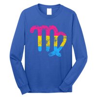 Pansexual Virgo Zodiac Sign Vintage Pansexual Pride Flag Meaningful Gift Long Sleeve Shirt