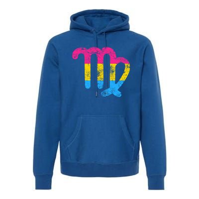 Pansexual Virgo Zodiac Sign Vintage Pansexual Pride Flag Meaningful Gift Premium Hoodie