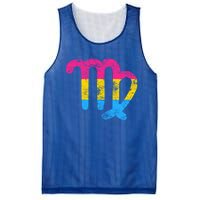 Pansexual Virgo Zodiac Sign Vintage Pansexual Pride Flag Meaningful Gift Mesh Reversible Basketball Jersey Tank