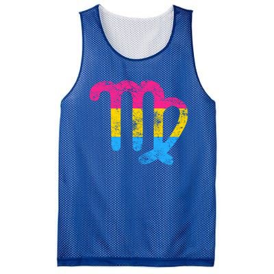 Pansexual Virgo Zodiac Sign Vintage Pansexual Pride Flag Meaningful Gift Mesh Reversible Basketball Jersey Tank