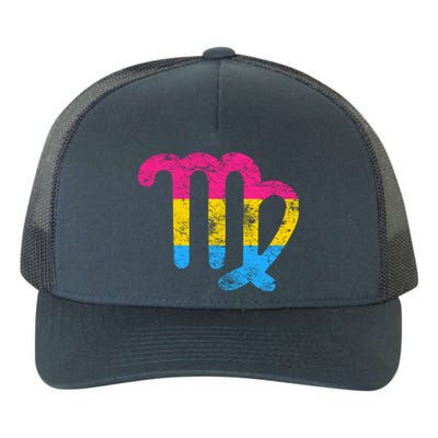 Pansexual Virgo Zodiac Sign Vintage Pansexual Pride Flag Meaningful Gift Yupoong Adult 5-Panel Trucker Hat