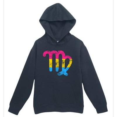 Pansexual Virgo Zodiac Sign Vintage Pansexual Pride Flag Meaningful Gift Urban Pullover Hoodie