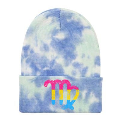 Pansexual Virgo Zodiac Sign Vintage Pansexual Pride Flag Meaningful Gift Tie Dye 12in Knit Beanie