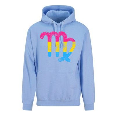 Pansexual Virgo Zodiac Sign Vintage Pansexual Pride Flag Meaningful Gift Unisex Surf Hoodie