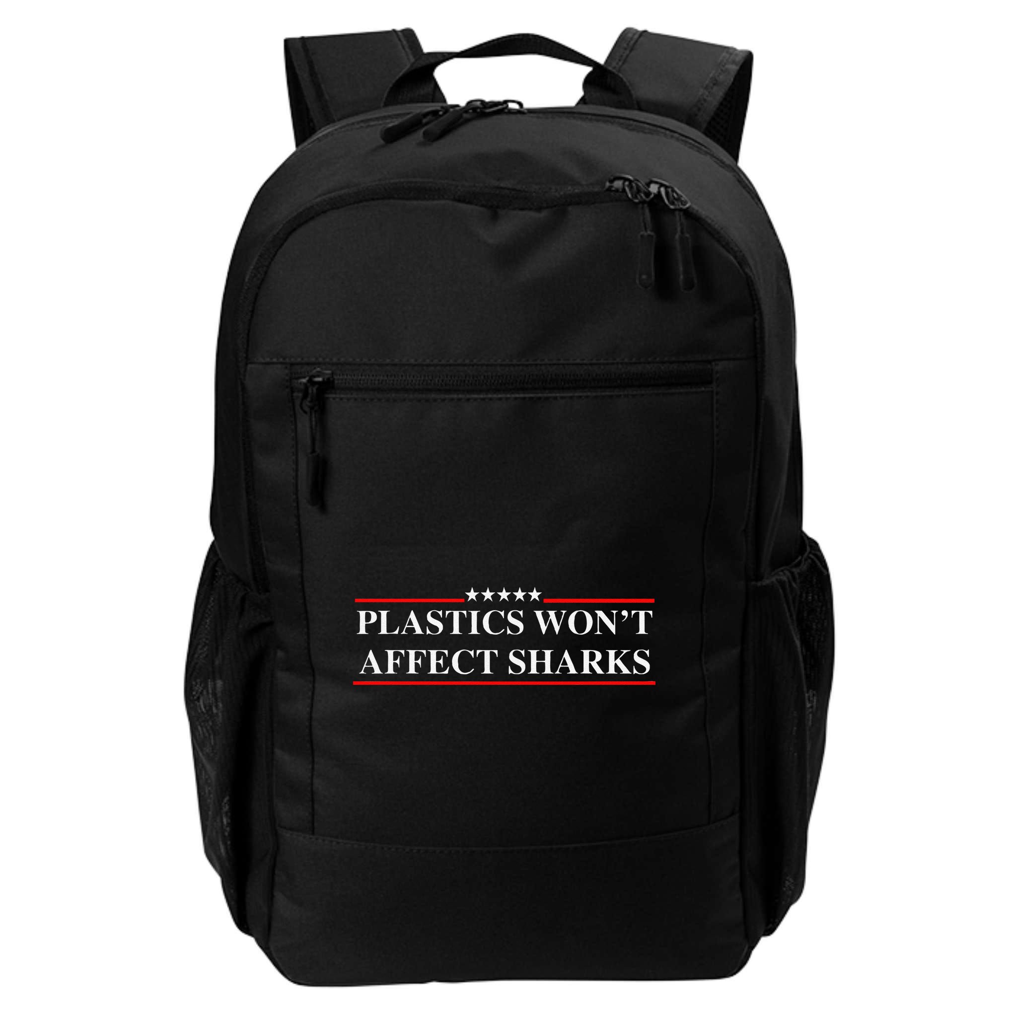 Plastics Won’T Affect Sharks Trump Marine Concerns Funny Backpack
