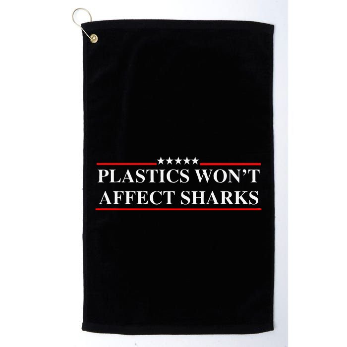Plastics Won’T Affect Sharks Trump Marine Concerns Funny Golf Towel