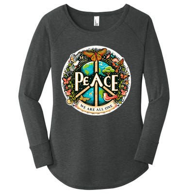 Peace We Are All One Women's Perfect Tri Tunic Long Sleeve Shirt