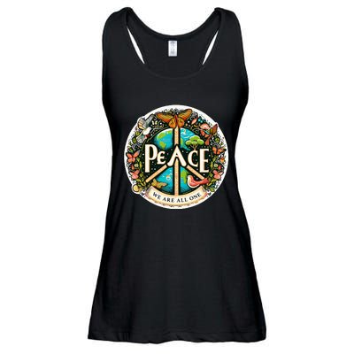 Peace We Are All One Ladies Essential Flowy Tank