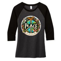 Peace We Are All One Women's Tri-Blend 3/4-Sleeve Raglan Shirt