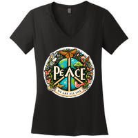 Peace We Are All One Women's V-Neck T-Shirt