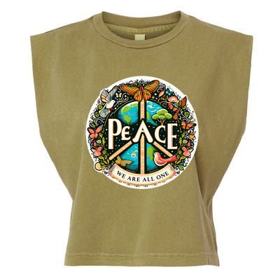 Peace We Are All One Garment-Dyed Women's Muscle Tee