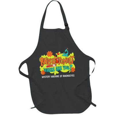 Phlebotomist Where Are You Mystery Machine Lab Week 2025 Full-Length Apron With Pockets