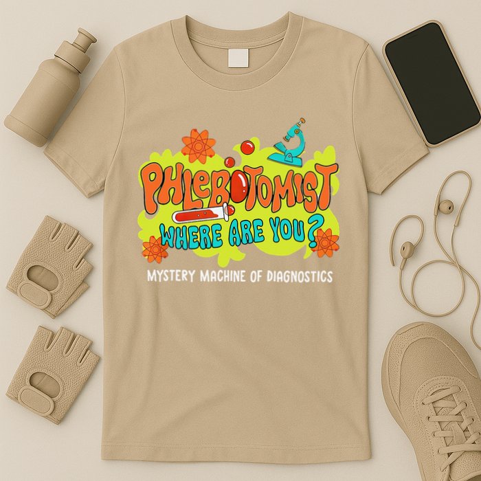 Phlebotomist Where Are You Mystery Machine Lab Week 2025 T-Shirt