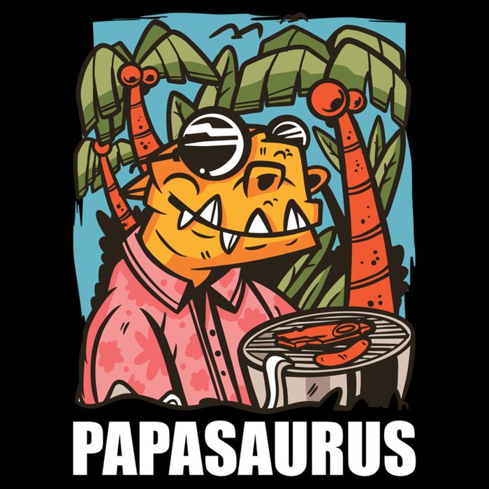 Papasaurus With A Dinosaur For Father's Day Cute Gift Cooling Performance Crew T-Shirt
