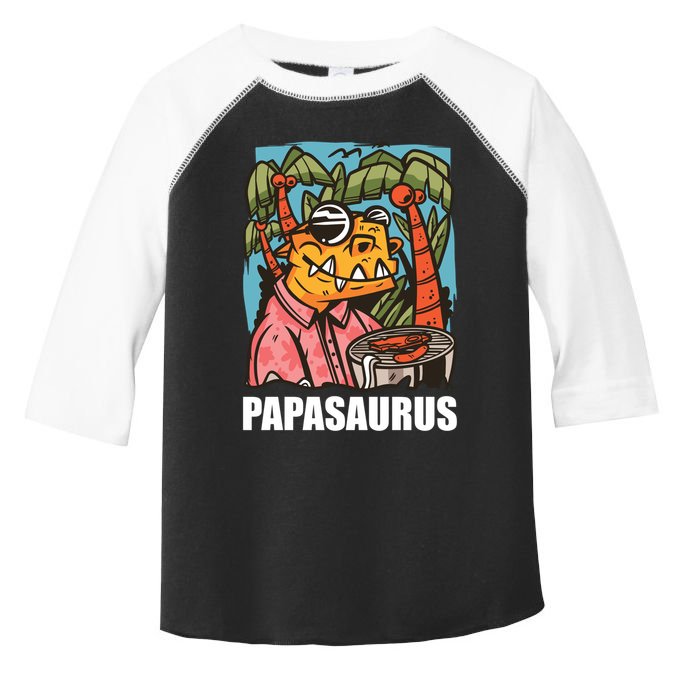 Papasaurus With A Dinosaur For Father's Day Cute Gift Toddler Fine Jersey T-Shirt