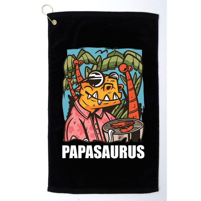 Papasaurus With A Dinosaur For Father's Day Cute Gift Golf Towel