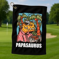 Papasaurus With A Dinosaur For Father's Day Cute Gift Golf Towel