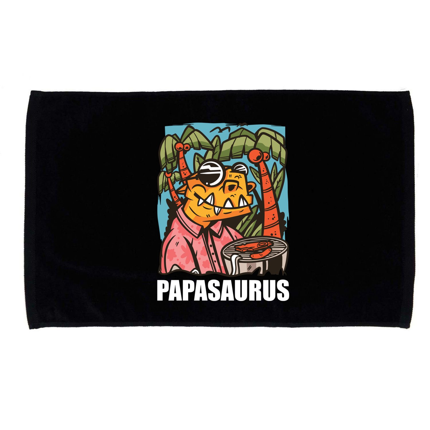 Papasaurus With A Dinosaur For Father's Day Cute Gift Microfiber Hand Towel