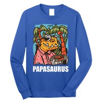Papasaurus With A Dinosaur For Father's Day Cute Gift Long Sleeve Shirt