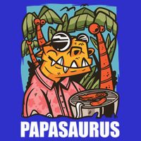 Papasaurus With A Dinosaur For Father's Day Cute Gift Long Sleeve Shirt