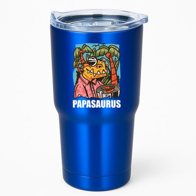 Papasaurus With A Dinosaur For Father's Day Cute Gift Tumbler