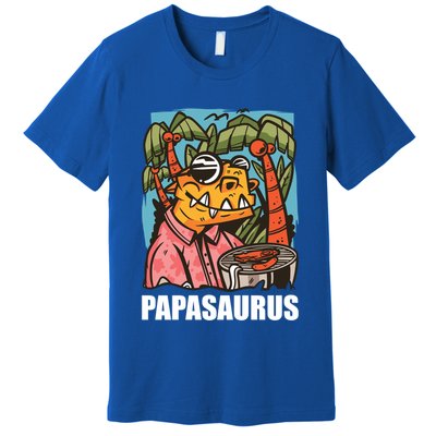 Papasaurus With A Dinosaur For Father's Day Cute Gift Premium T-Shirt