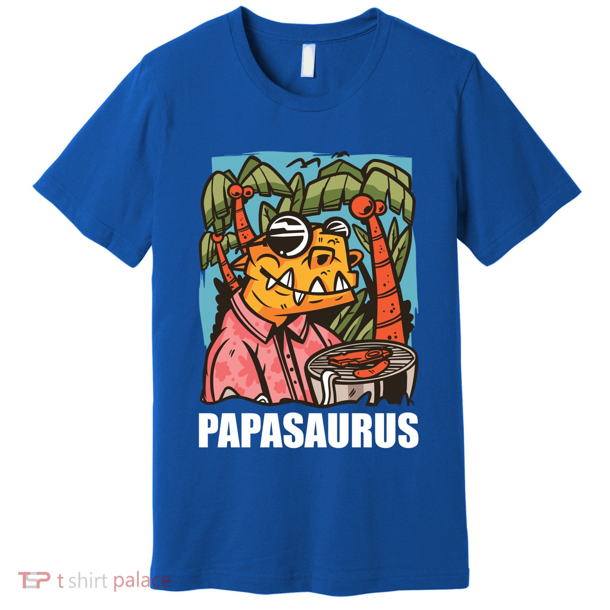 Papasaurus With A Dinosaur For Father's Day Cute Gift Premium T-Shirt