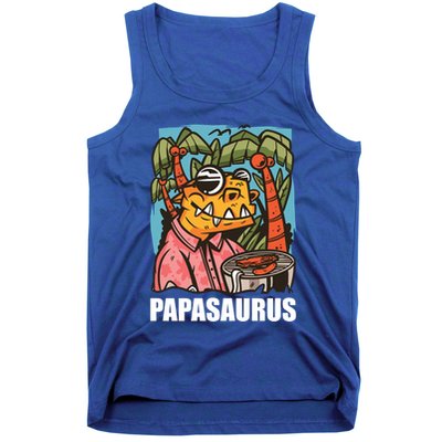 Papasaurus With A Dinosaur For Father's Day Cute Gift Tank Top