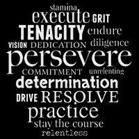 Persevere Word Art Strong Achievers Inspirational Drawstring Bag