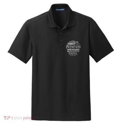 Persevere Word Art Strong Achievers Inspirational Dry Zone Grid Polo