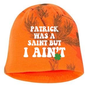 Patrick Was A Saint But I Aint Funny St Patricks Day Kati - Camo Knit Beanie