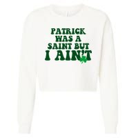 Patrick Was A Saint But I Aint Funny St Patricks Day Cropped Pullover Crew